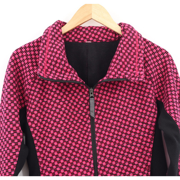 Lululemon Women's Radiant Jacket Deep Dive Berry Rumble Black Sz 10 - Picture 4 of 10